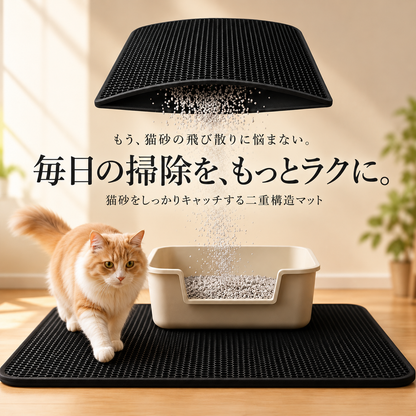 SunaZero™ | 猫砂の散らかりに、さようなら。